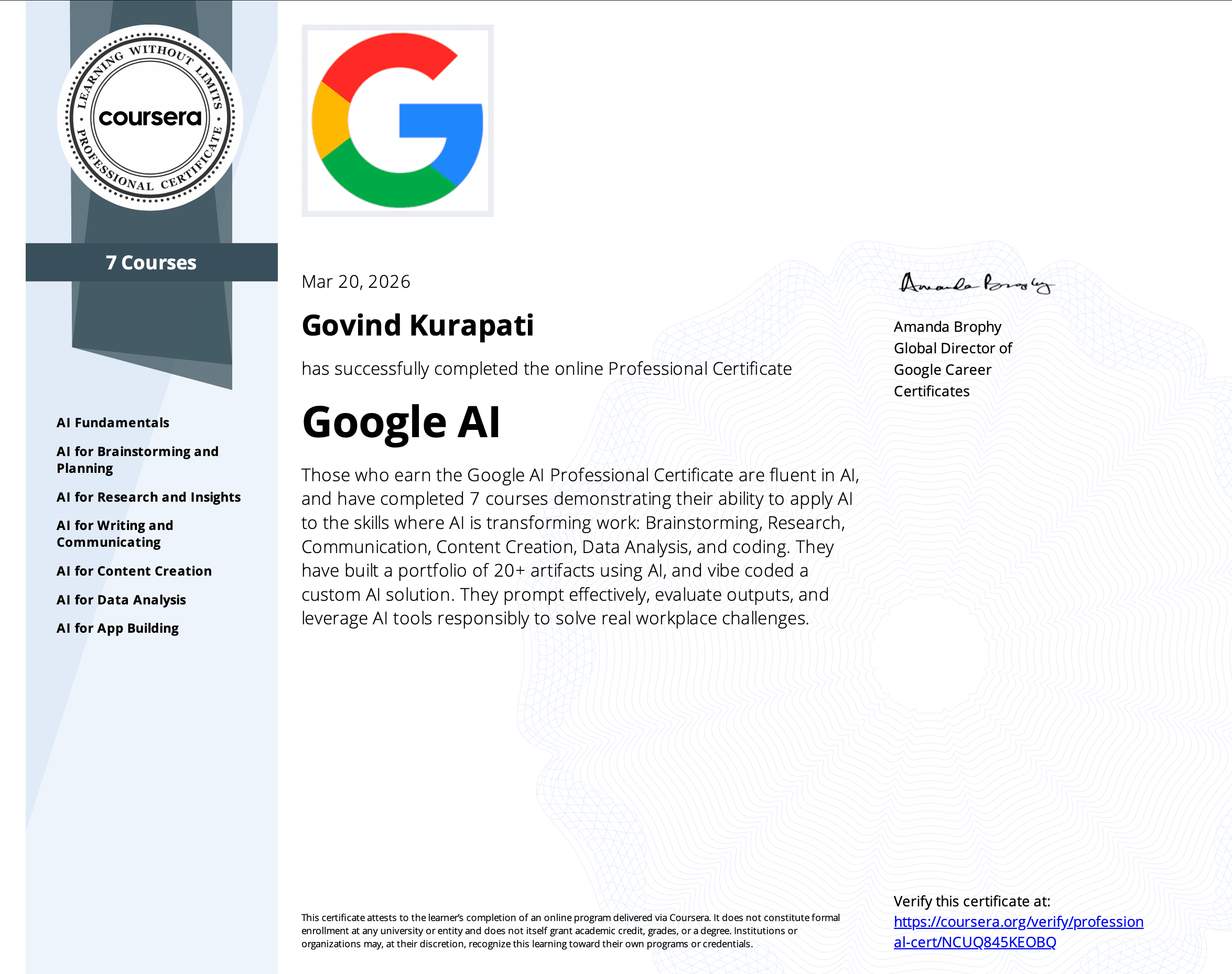 Certifications